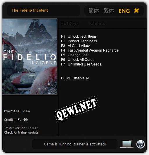 The Fidelio Incident: Трейнер +7 [v1.3]