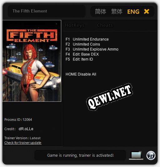 The Fifth Element: ТРЕЙНЕР И ЧИТЫ (V1.0.59)