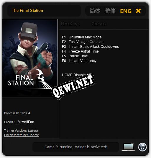The Final Station: ТРЕЙНЕР И ЧИТЫ (V1.0.92)