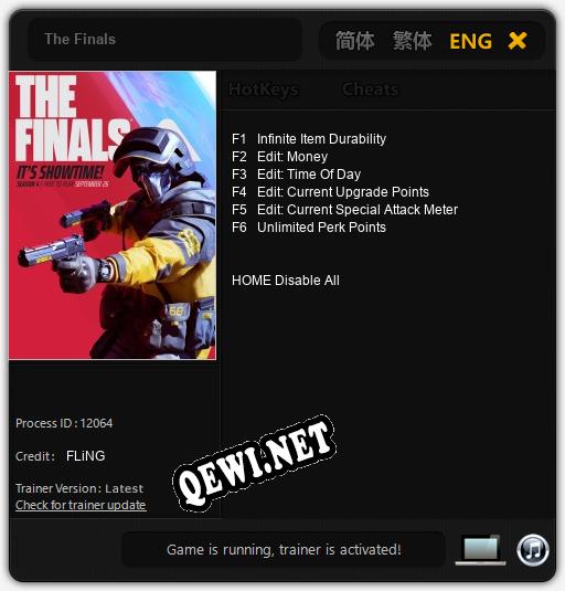 The Finals: Трейнер +6 [v1.2]