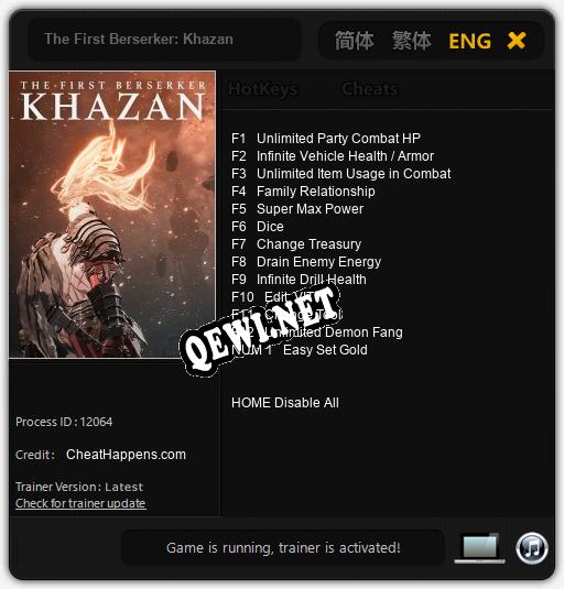 The First Berserker: Khazan: ТРЕЙНЕР И ЧИТЫ (V1.0.90)