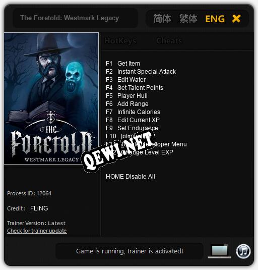 The Foretold: Westmark Legacy: ТРЕЙНЕР И ЧИТЫ (V1.0.45)