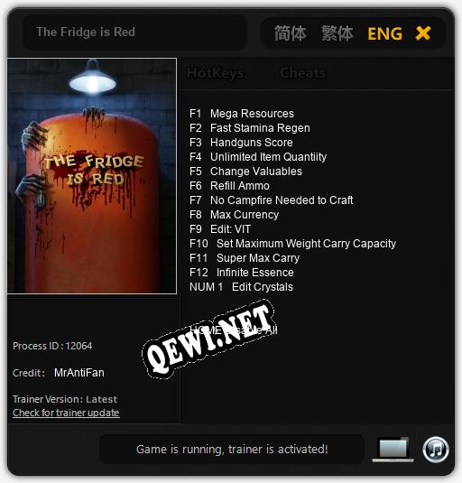 The Fridge is Red: Читы, Трейнер +13 [MrAntiFan]