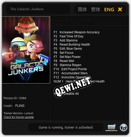 Трейнер для The Galactic Junkers [v1.0.1]