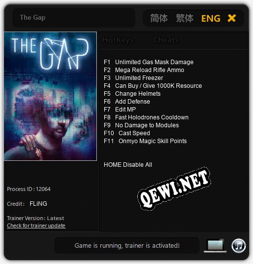 The Gap: ТРЕЙНЕР И ЧИТЫ (V1.0.70)
