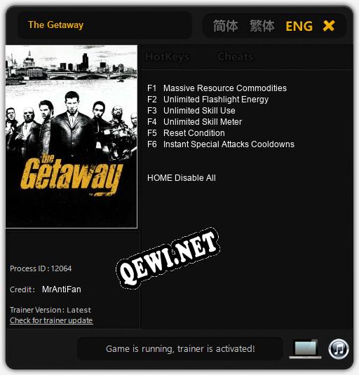 The Getaway: Трейнер +6 [v1.5]