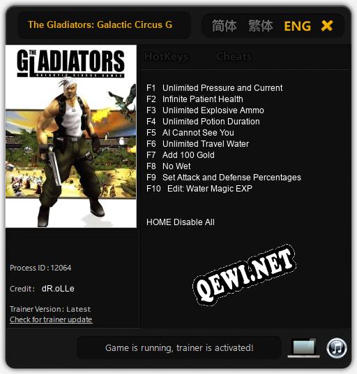 The Gladiators: Galactic Circus Games: Читы, Трейнер +10 [dR.oLLe]