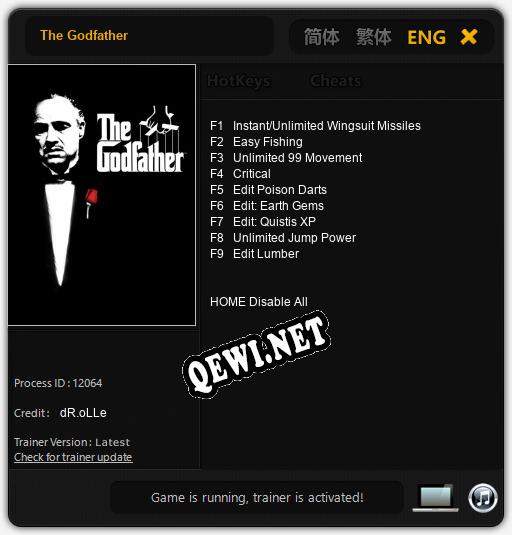 The Godfather: Трейнер +9 [v1.3]