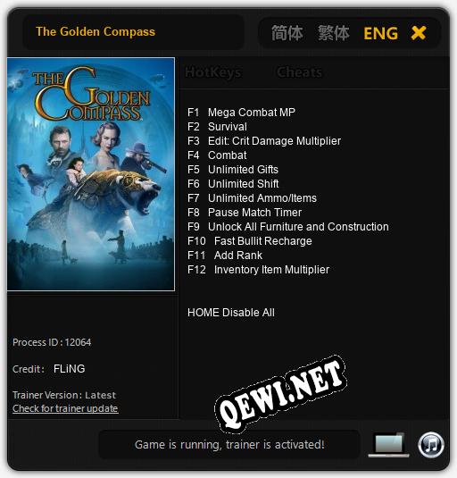 The Golden Compass: ТРЕЙНЕР И ЧИТЫ (V1.0.93)