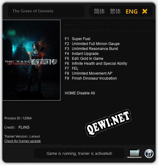 The Grass of Genesis: Трейнер +9 [v1.4]