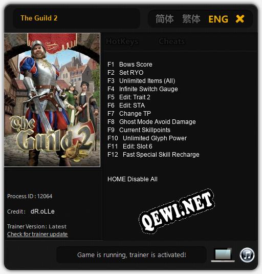 The Guild 2: Читы, Трейнер +12 [dR.oLLe]