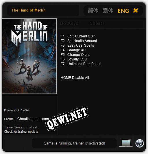 Трейнер для The Hand of Merlin [v1.0.9]