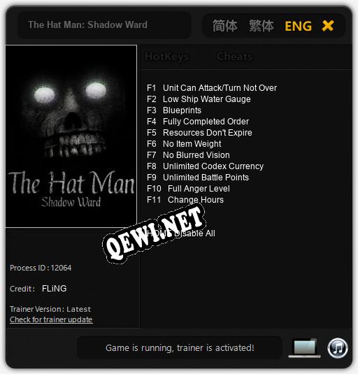 The Hat Man: Shadow Ward: Трейнер +11 [v1.5]