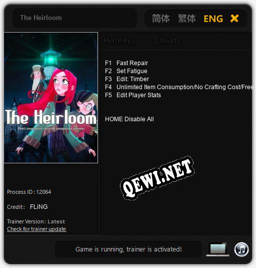 The Heirloom: Трейнер +5 [v1.9]