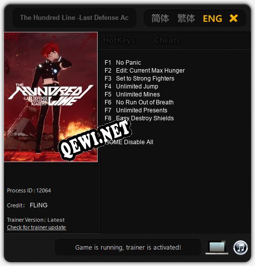 Трейнер для The Hundred Line -Last Defense Academy- [v1.0.5]