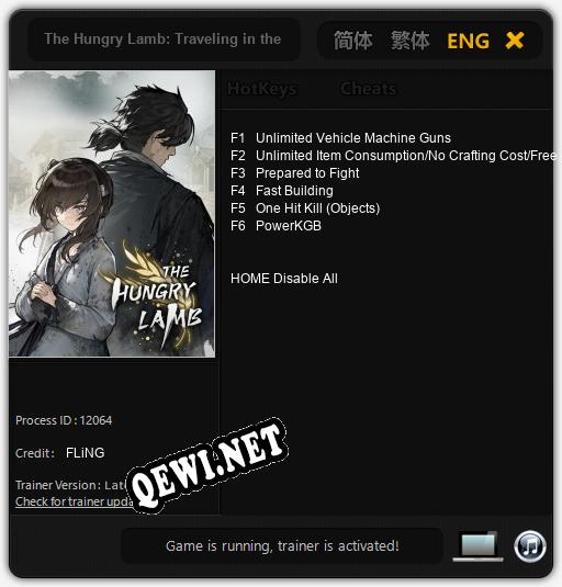 Трейнер для The Hungry Lamb: Traveling in the Late Ming Dynasty [v1.0.3]