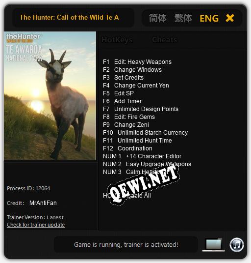 The Hunter: Call of the Wild Te Awaroa National Park: Читы, Трейнер +15 [MrAntiFan]