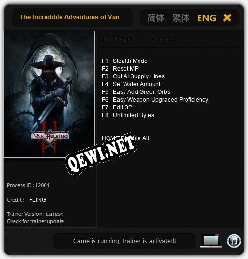 The Incredible Adventures of Van Helsing 2: Трейнер +8 [v1.6]