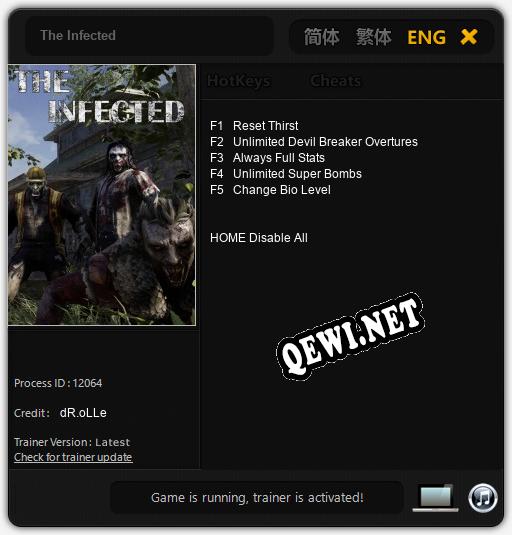 The Infected: ТРЕЙНЕР И ЧИТЫ (V1.0.96)