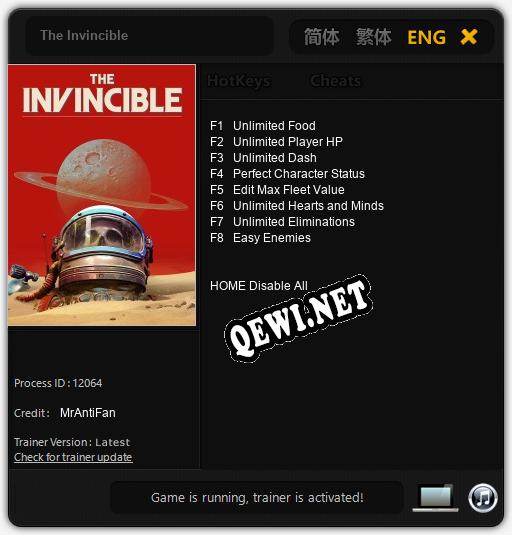 Трейнер для The Invincible [v1.0.1]