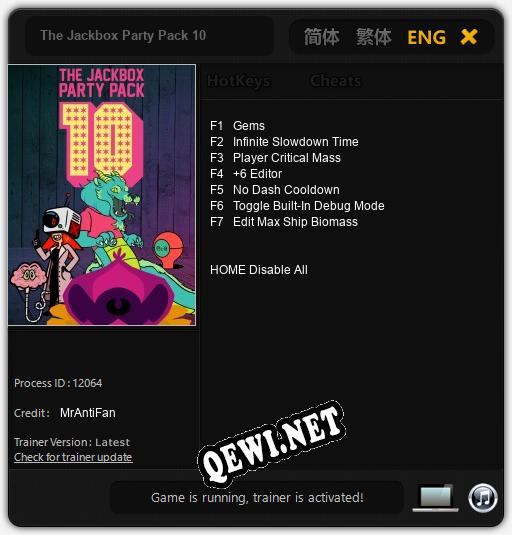 Трейнер для The Jackbox Party Pack 10 [v1.0.2]