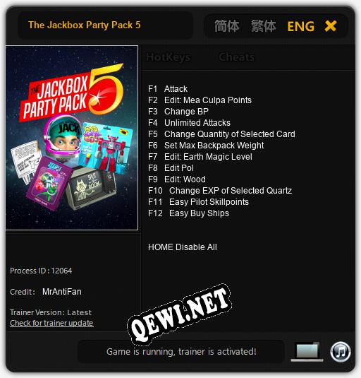 The Jackbox Party Pack 5: Читы, Трейнер +12 [MrAntiFan]