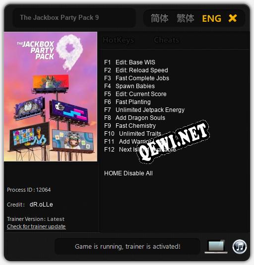Трейнер для The Jackbox Party Pack 9 [v1.0.3]