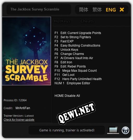 The Jackbox Survey Scramble: Трейнер +13 [v1.4]