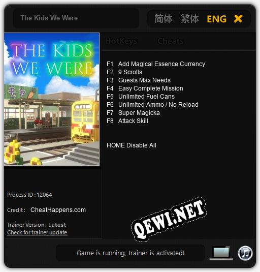 The Kids We Were: Трейнер +8 [v1.3]