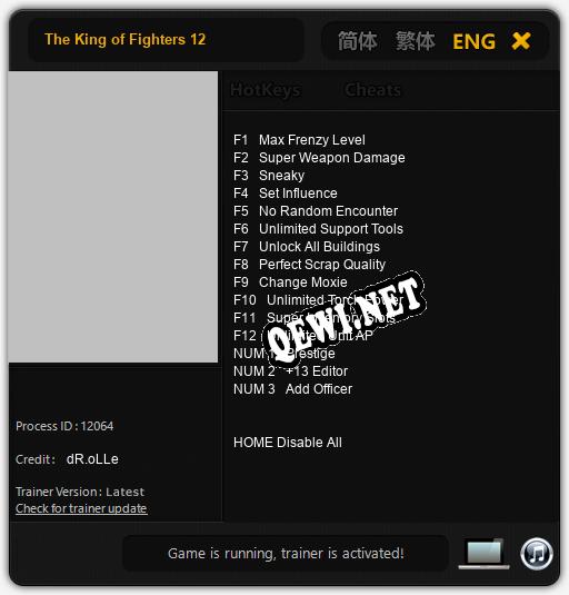 The King of Fighters 12: Трейнер +15 [v1.5]