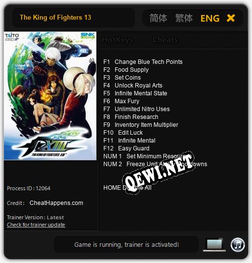 The King of Fighters 13: Читы, Трейнер +14 [CheatHappens.com]