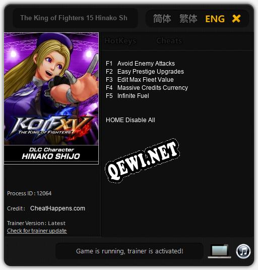 The King of Fighters 15 Hinako Shijo: Трейнер +5 [v1.6]