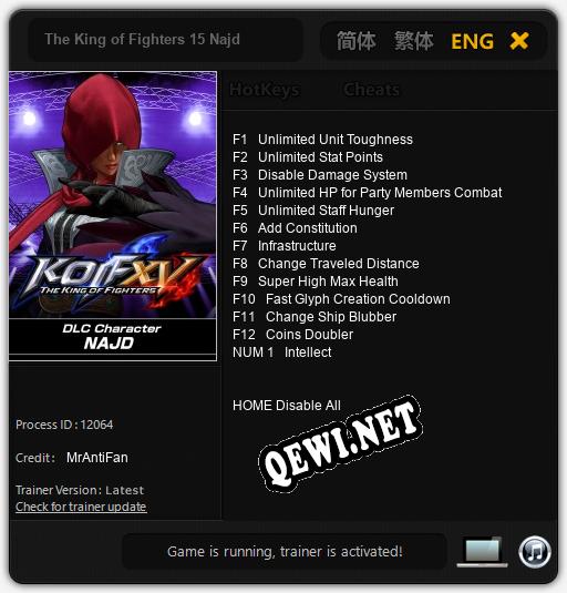 The King of Fighters 15 Najd: Читы, Трейнер +13 [MrAntiFan]