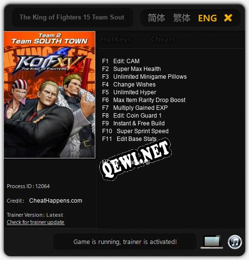 The King of Fighters 15 Team South Town: Читы, Трейнер +11 [CheatHappens.com]