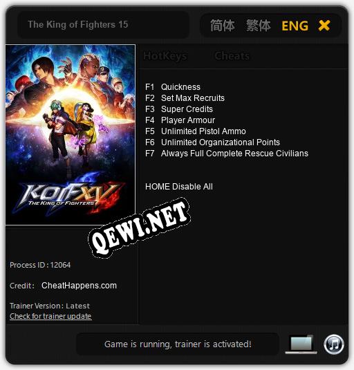 The King of Fighters 15: ТРЕЙНЕР И ЧИТЫ (V1.0.29)