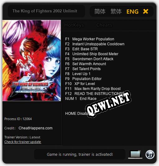 The King of Fighters 2002 Unlimited Match: ТРЕЙНЕР И ЧИТЫ (V1.0.44)