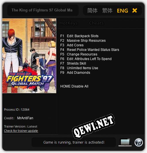 The King of Fighters 97 Global Match: ТРЕЙНЕР И ЧИТЫ (V1.0.65)