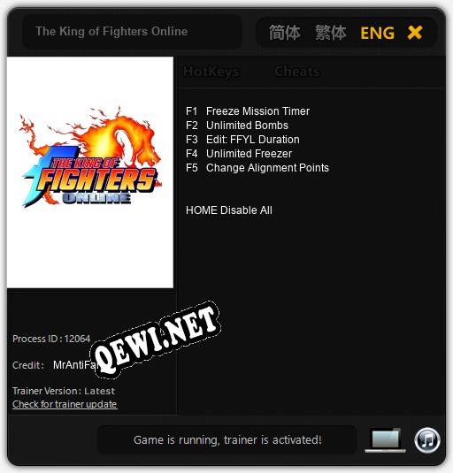 The King of Fighters Online: Читы, Трейнер +5 [MrAntiFan]