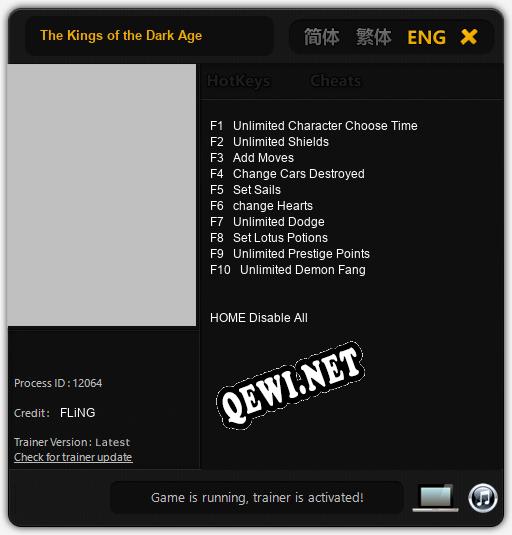 The Kings of the Dark Age: ТРЕЙНЕР И ЧИТЫ (V1.0.1)