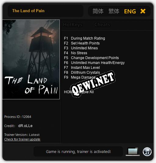The Land of Pain: ТРЕЙНЕР И ЧИТЫ (V1.0.53)