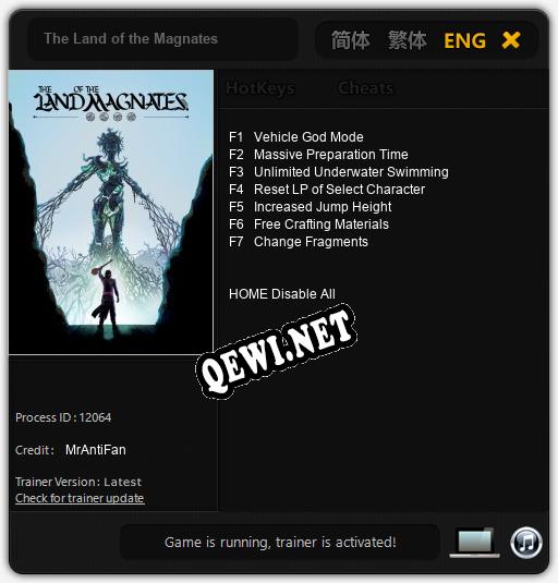 The Land of the Magnates: ТРЕЙНЕР И ЧИТЫ (V1.0.89)