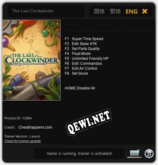 The Last Clockwinder: Трейнер +8 [v1.5]