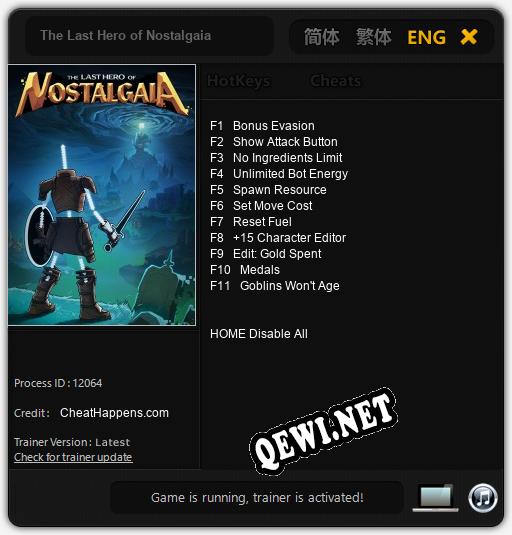 The Last Hero of Nostalgaia: ТРЕЙНЕР И ЧИТЫ (V1.0.65)