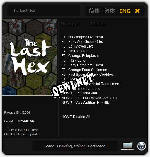 The Last Hex: ТРЕЙНЕР И ЧИТЫ (V1.0.65)