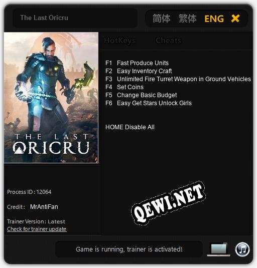 The Last Oricru: Читы, Трейнер +6 [MrAntiFan]