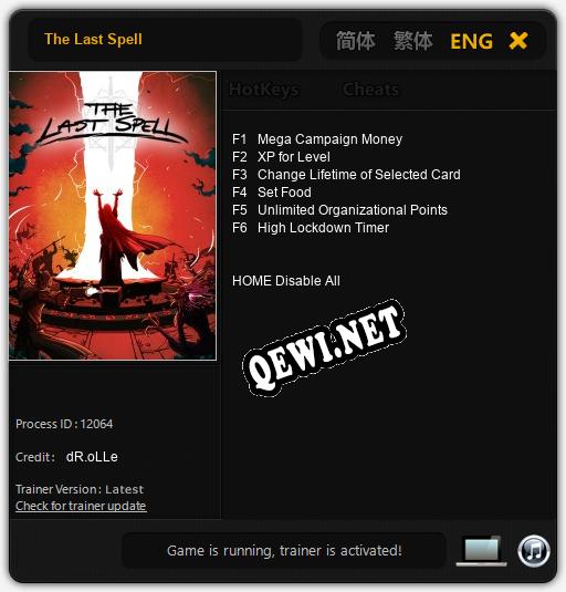 The Last Spell: ТРЕЙНЕР И ЧИТЫ (V1.0.62)