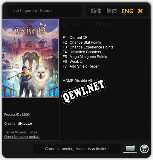 The Legend of Baboo: ТРЕЙНЕР И ЧИТЫ (V1.0.6)