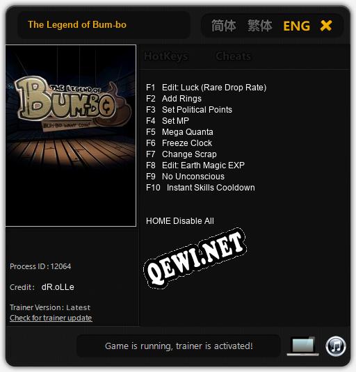The Legend of Bum-bo: Трейнер +10 [v1.5]