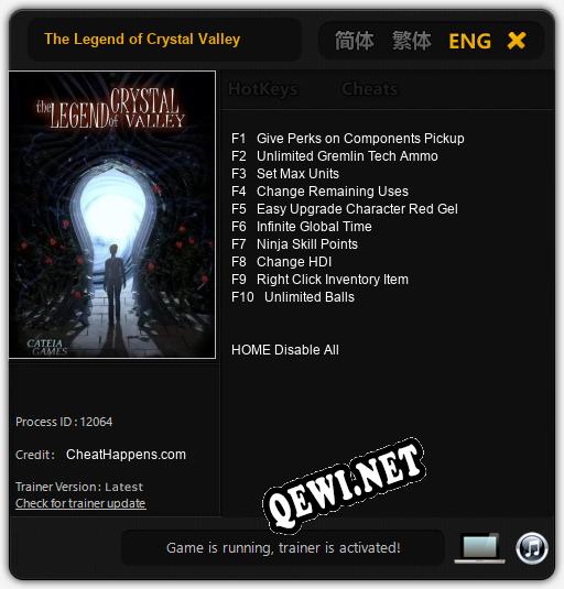 The Legend of Crystal Valley: ТРЕЙНЕР И ЧИТЫ (V1.0.86)