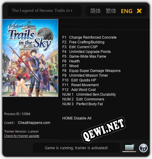 The Legend of Heroes: Trails in the Sky: Читы, Трейнер +15 [CheatHappens.com]